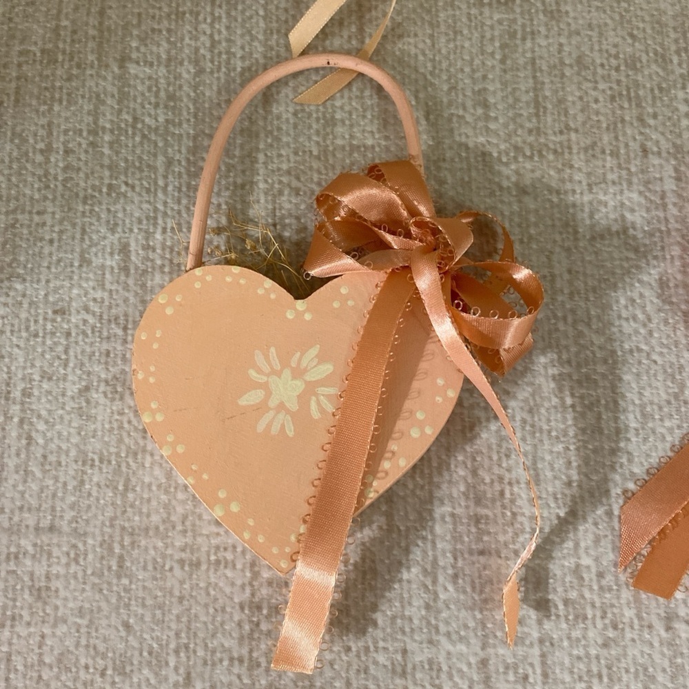 Vintage Country Cottage Peach Rose Floral Home Decor - Picture 4 of 6